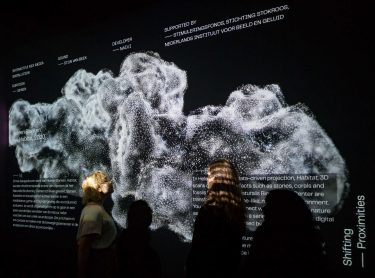 Interaktives projektion im museum