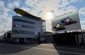 LED trailer bei WorldSBK Superbikes, TT-Rennstrecke Assen