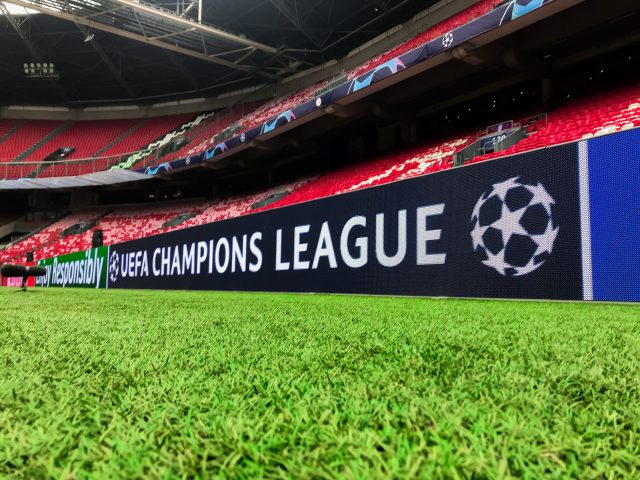 LED boarding lors d'un match de football