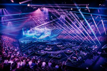 Eurovisie songfestival lichtshow Rotterdam