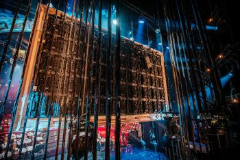 Achterkant LED-scherm gouden televizier ring gala