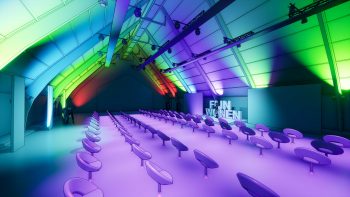 Digitale schets van ruimte voor zakelijk evenement