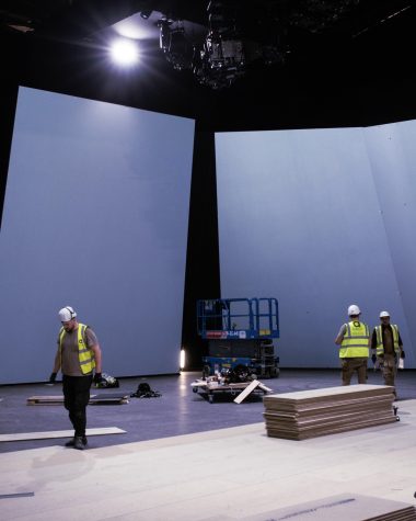 BBC Earth Experience opbouw en positioneren projectie schermen