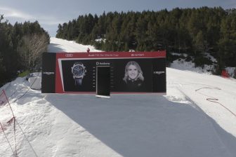LED starthuis bij WK Ski in Soldeu Andorra