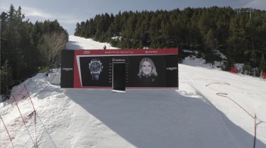 LED starthuis bij WK Ski in Soldeu Andorra