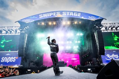 Rap concert video screen