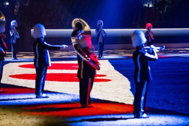 Showband in actie tijdens show KFPS