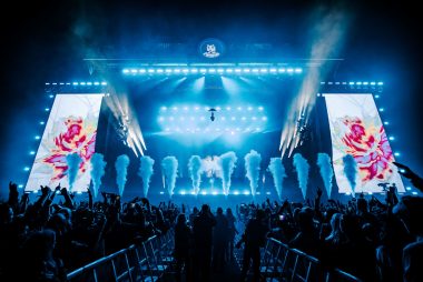 Visuele showelementen tijdens DJ-act Pinkpop
