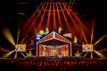 Meerdere LED-schermen voor design en live registratie