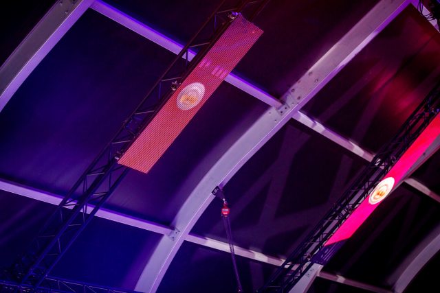 Visuele effecten met LED tijdens muziekfestival