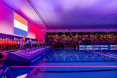 Opening van evenement met lichtshow