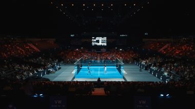 LED-faciliteiten indoor padelwedstrijd