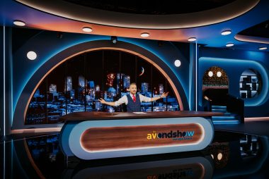 LED-scherm verwerkt in het studiodecor