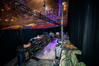 Technische ruimte evenement, switchers en mediaservers