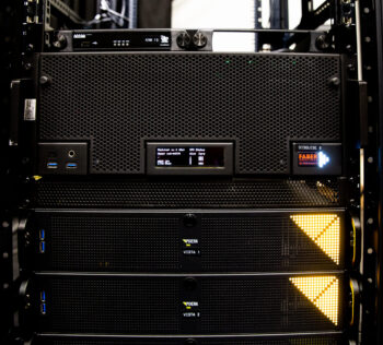 Media servers assembled and stacked