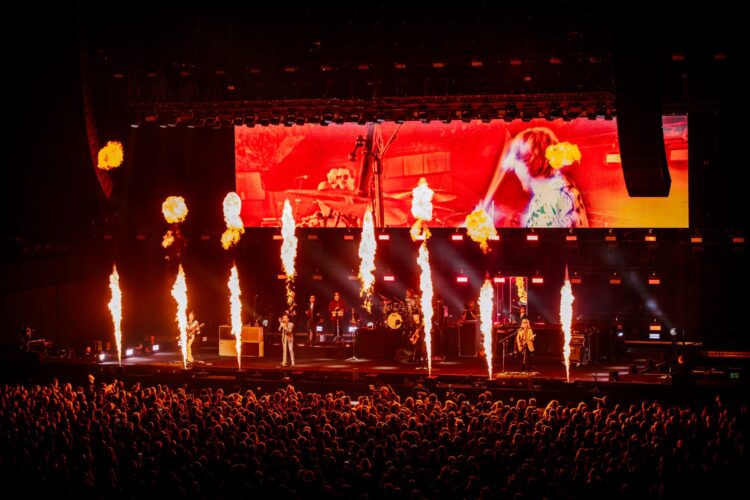Live music show with visual effects