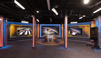 Large displays in broadcast TV studio