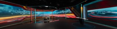 Viaplay studio with multiple LED facilities.