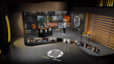 National Geographic online Panel Discussion Setting.
