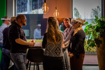Faber University audiovisueel kennisevenement, demo met VR-bril