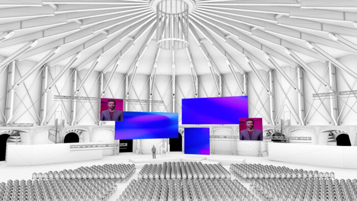HashiConf wireframe and stage visualization
