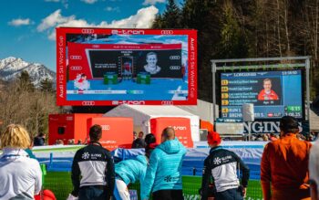 Mobile LED screen during World Ski event