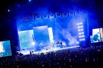 Down the Rabbit Hole live event with multiple LED screens