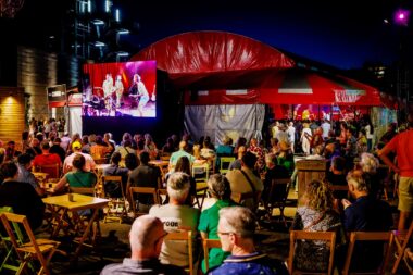 Jazz concert video screen