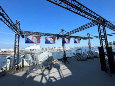 LED panels on ship