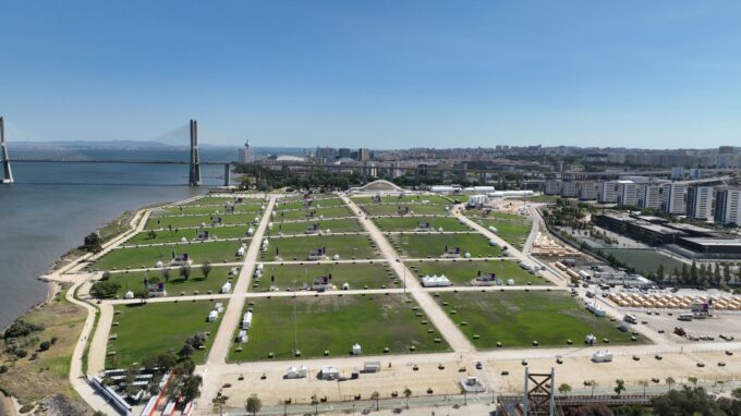 Festival site World Youth Day 2023 with 60 LED screens