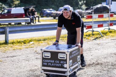 LED technician outdoor festival