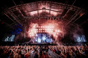 rock concert video screens