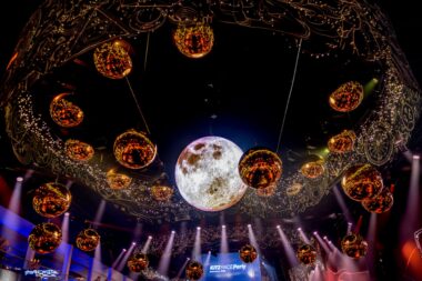 Digital LED sphere setup