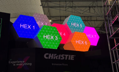 Content projection hexagonal objects