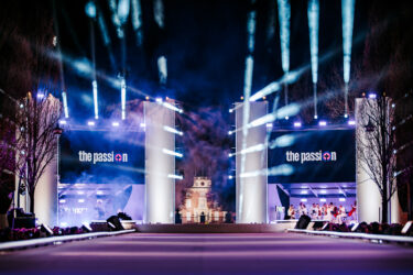 Two large LED screens for live broadcast show