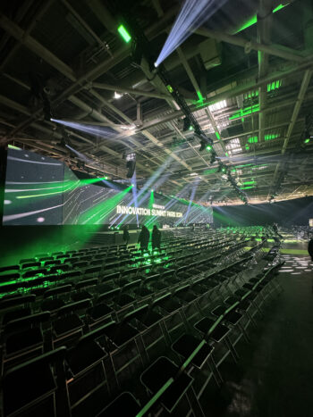 Large LED screen with multiple viewing angles