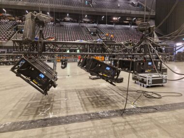 Projectors setup for musicshow