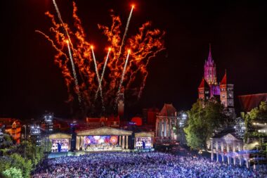 Fireworks at the end of Andre Rieu concert
