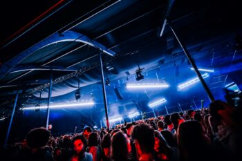 LED screens for visual effects during music festival