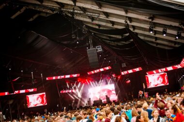 LED screens during music festival