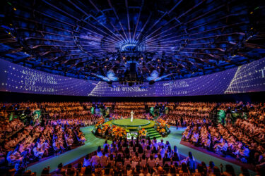 Corporate event with 360 degrees projection