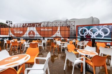 Outdoor fanzone during Olympics in Paris