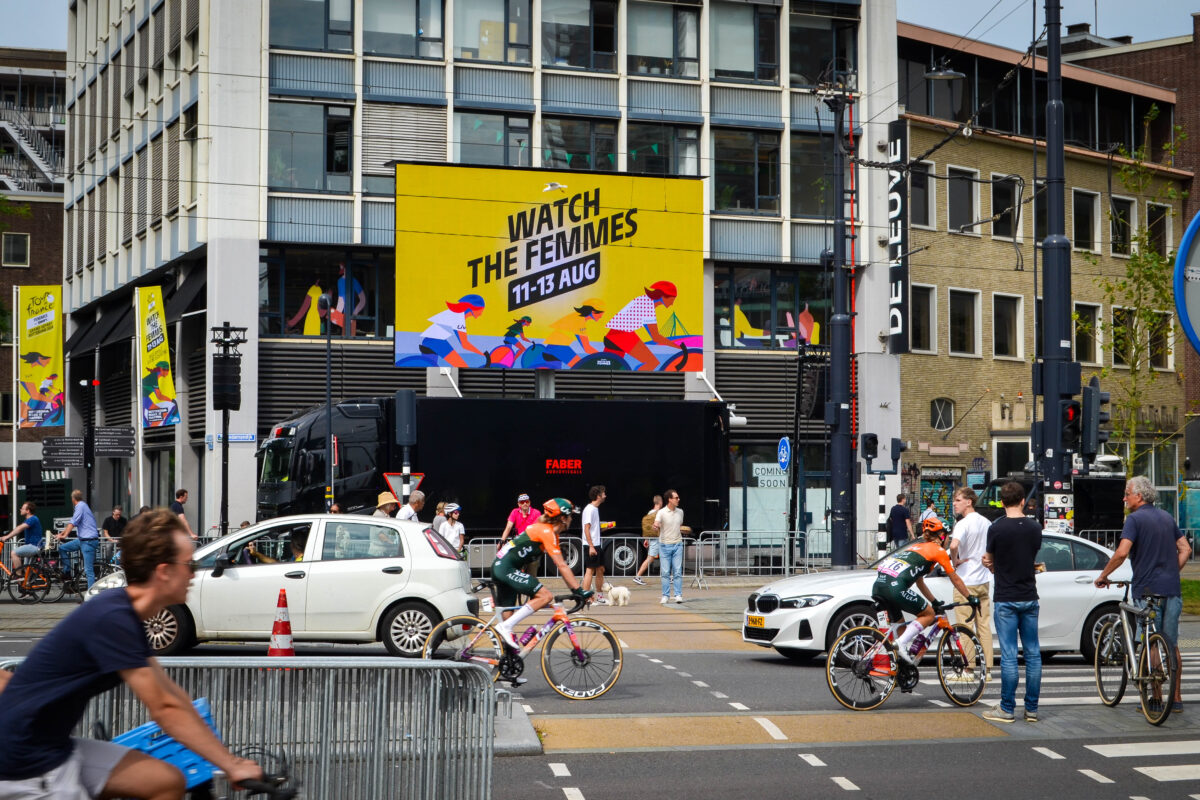LED-mobile truck during Tour De France Femmes