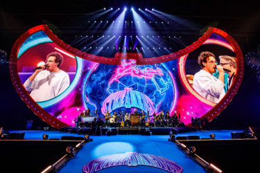 LED screen and LED-backdrop music show