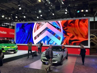 Exhibition stand video screen