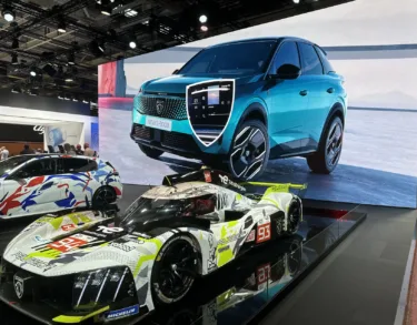 Peugeot exhibition stand with large video screen